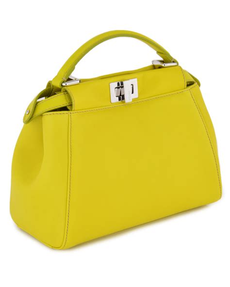 fendi mini peekaboo yellow|fendi peekaboo suede.